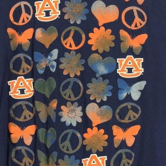 My‎ U Auburn University Alabama War Eagle sz 12 football pride butterfly T shirt - Picture 3 of 6